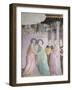 Stories of Virgin: Meeting at Golden Gate, Fresco by Taddeo Gaddi-null-Framed Giclee Print