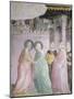 Stories of Virgin: Meeting at Golden Gate, Fresco by Taddeo Gaddi-null-Mounted Giclee Print