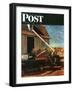 "Storing the Corn," Saturday Evening Post Cover, November 6, 1948-John Atherton-Framed Giclee Print