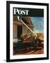 "Storing the Corn," Saturday Evening Post Cover, November 6, 1948-John Atherton-Framed Giclee Print