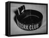 Stork Club Ashtray with a Stork Emblazoned Book of Matches on Table in This Exclusive Night Club-Alfred Eisenstaedt-Framed Stretched Canvas
