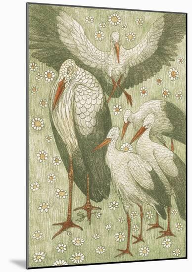 Stork Gather-Theo van Hoytema-Mounted Premium Giclee Print