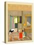 Stork Loves Babies Small And Big-Maud & Miska Petersham-Stretched Canvas