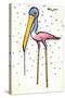 Stork with Calibrated Shanks, 1970s-George Adamson-Stretched Canvas