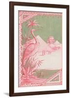 Stork with Egyptian Themes-null-Framed Art Print