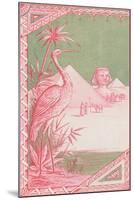 Stork with Egyptian Themes-null-Mounted Art Print