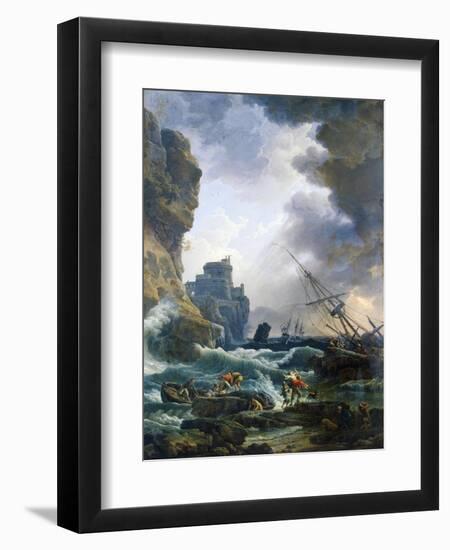 Storm, 1777-Claude Joseph Vernet-Framed Giclee Print