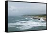 Storm along Porto Torres Coastline, Porto Torres, Sardinia, Italy-Guido Cozzi-Framed Stretched Canvas