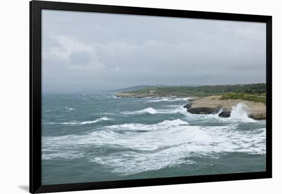 Storm along Porto Torres Coastline, Porto Torres, Sardinia, Italy-Guido Cozzi-Framed Photographic Print