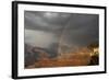 Storm and Rainbow over the Grand Canyon, Grand Canyon, Arizona-Greg Probst-Framed Photographic Print