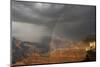 Storm and Rainbow over the Grand Canyon, Grand Canyon, Arizona-Greg Probst-Mounted Photographic Print