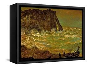 Storm at Etretat, 1883-Claude Monet-Framed Stretched Canvas
