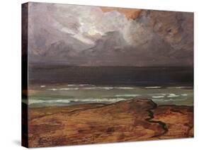 Storm at Sea, Brittany (Oil on Canvas)-Charles Cottet-Stretched Canvas