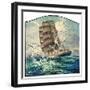 "Storm at Sea,"October 31, 1931-Anton Otto Fischer-Framed Premium Giclee Print