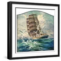 "Storm at Sea,"October 31, 1931-Anton Otto Fischer-Framed Giclee Print