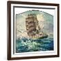 "Storm at Sea,"October 31, 1931-Anton Otto Fischer-Framed Giclee Print