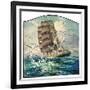 "Storm at Sea,"October 31, 1931-Anton Otto Fischer-Framed Giclee Print