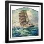 "Storm at Sea,"October 31, 1931-Anton Otto Fischer-Framed Giclee Print