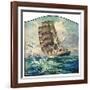 "Storm at Sea,"October 31, 1931-Anton Otto Fischer-Framed Giclee Print