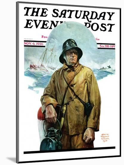 "Storm at Sea," Saturday Evening Post Cover, November 6, 1926-Edgar Franklin Wittmack-Mounted Giclee Print