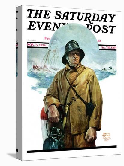 "Storm at Sea," Saturday Evening Post Cover, November 6, 1926-Edgar Franklin Wittmack-Stretched Canvas