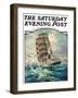 "Storm at Sea," Saturday Evening Post Cover, October 31, 1931-Anton Otto Fischer-Framed Giclee Print