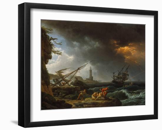 Storm at Sea-Claude Joseph Vernet-Framed Giclee Print