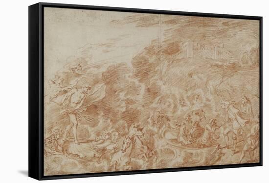 Storm at Sea-Jean Antoine Watteau-Framed Stretched Canvas