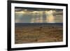 Storm at sunset, Pinnacles Viewpoint, Badlands National Park, South Dakota, USA-Michel Hersen-Framed Premium Photographic Print