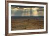 Storm at sunset, Pinnacles Viewpoint, Badlands National Park, South Dakota, USA-Michel Hersen-Framed Premium Photographic Print