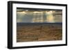 Storm at sunset, Pinnacles Viewpoint, Badlands National Park, South Dakota, USA-Michel Hersen-Framed Photographic Print