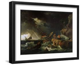 Storm at the Sea, 1740S-Claude Joseph Vernet-Framed Giclee Print