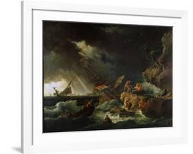 Storm at the Sea, 1740S-Claude Joseph Vernet-Framed Giclee Print