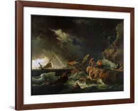 Storm at the Sea, 1740S-Claude Joseph Vernet-Framed Giclee Print