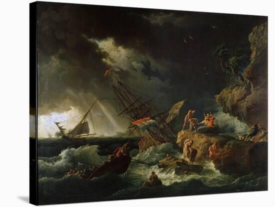 Storm at the Sea, 1740S-Claude Joseph Vernet-Stretched Canvas