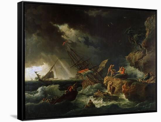 Storm at the Sea, 1740S-Claude Joseph Vernet-Framed Stretched Canvas