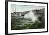 Storm, Blackpool, Lancashire, C1905-null-Framed Giclee Print