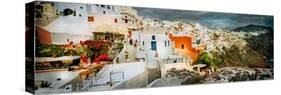 Storm Cloud over the Santorini, Cyclades Islands, Greece-null-Stretched Canvas