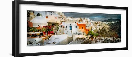 Storm Cloud over the Santorini, Cyclades Islands, Greece-null-Framed Photographic Print