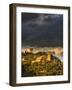 Storm Clouds above Monticchiello with Last Evening Light-Terry Eggers-Framed Photographic Print