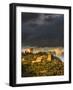 Storm Clouds above Monticchiello with Last Evening Light-Terry Eggers-Framed Photographic Print