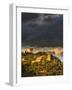 Storm Clouds above Monticchiello with Last Evening Light-Terry Eggers-Framed Photographic Print