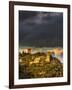 Storm Clouds above Monticchiello with Last Evening Light-Terry Eggers-Framed Photographic Print