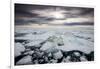 Storm Clouds Above Pack Ice in Habenichtbukta Bay-Paul Souders-Framed Photographic Print