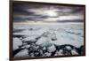 Storm Clouds Above Pack Ice in Habenichtbukta Bay-Paul Souders-Framed Photographic Print