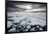 Storm Clouds Above Pack Ice in Habenichtbukta Bay-Paul Souders-Framed Photographic Print