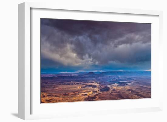 Storm Clouds at Green River Overlook, Canyonlands National Park, Utah, Island in the Sky District-Tom Till-Framed Photographic Print