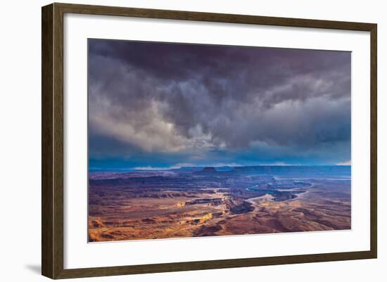 Storm Clouds at Green River Overlook, Canyonlands National Park, Utah, Island in the Sky District-Tom Till-Framed Photographic Print