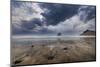 Storm clouds at low tide on beach at Cape Kiwanda in Pacific City, Oregon, USA-Chuck Haney-Mounted Photographic Print