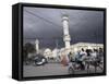 Storm Clouds Gather over a Mosque in the Center of Hargeisa, Capital of Somaliland, Somalia, Africa-Mcconnell Andrew-Framed Stretched Canvas